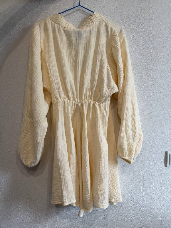 муслиновое платье кремового цвета 2