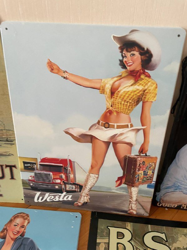 Винтажные металлические постеры, формат А3 4