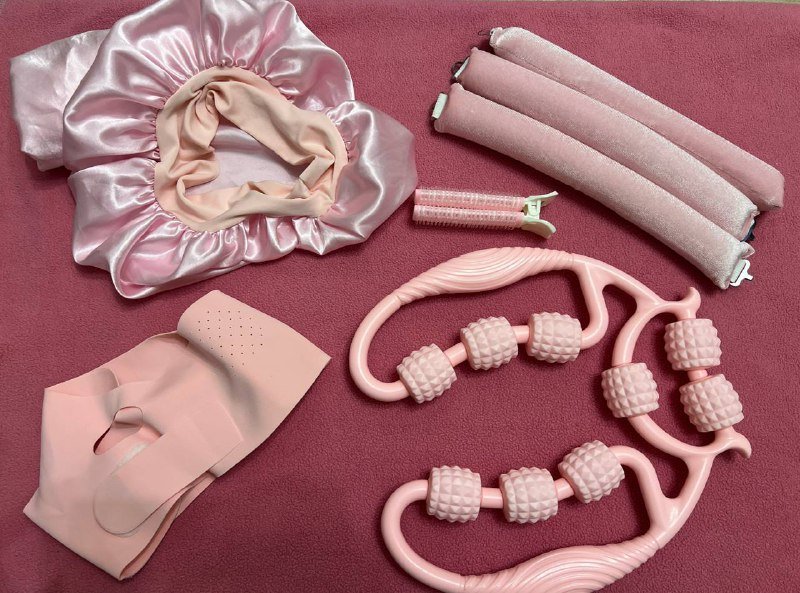 Мягкие бигуди, термошапка, маска для лица, крабик для завивки волос