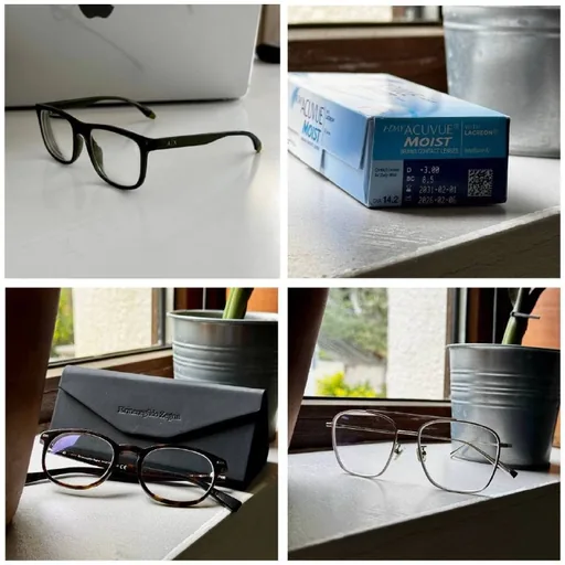 Очки Armani Exchange, линзы Acuvue Moist, очки Ermenegildo Zegna, очки Seven Days
