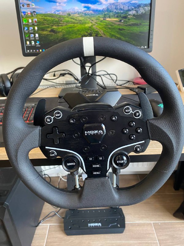 MOZA Racing R3 руль, педали SR-P Lite, стойка MOOBY VRS
