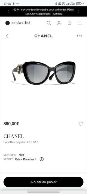 Солнцезащитные очки Chanel 1
