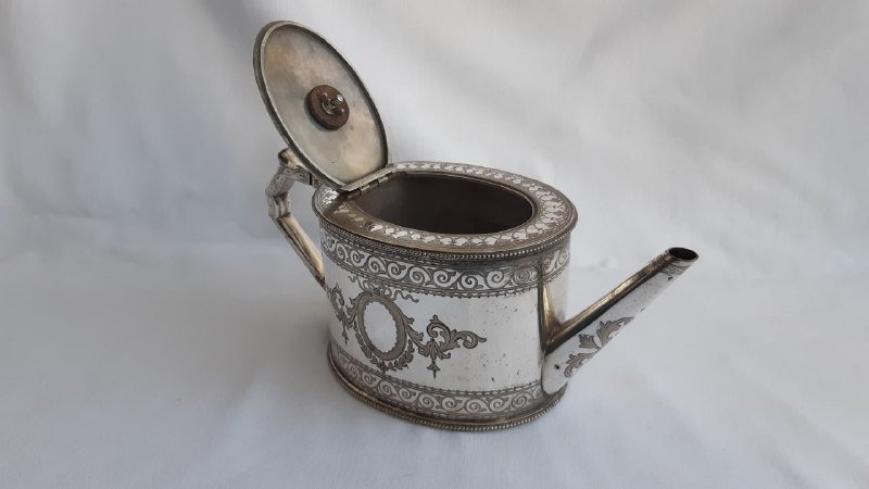 Посеребренный чайник George Angell & Co выставочный образец 2