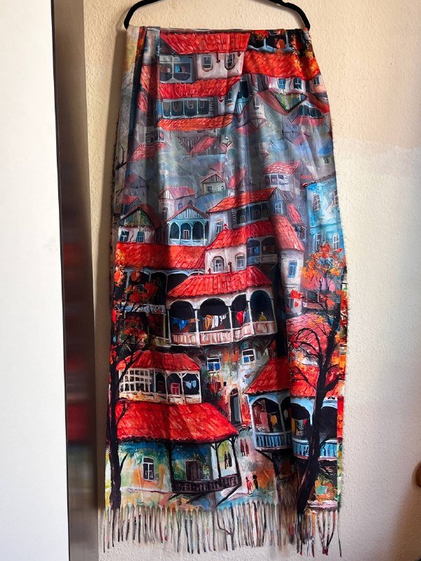 Зонт-трость с картиной «Большая волна в Канагаве» 5