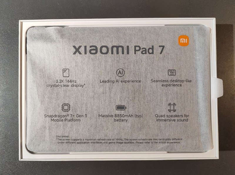 Xiaomi Pad 7 8GB RAM 128GB Wi-Fi планшет, адаптер, чехол 2
