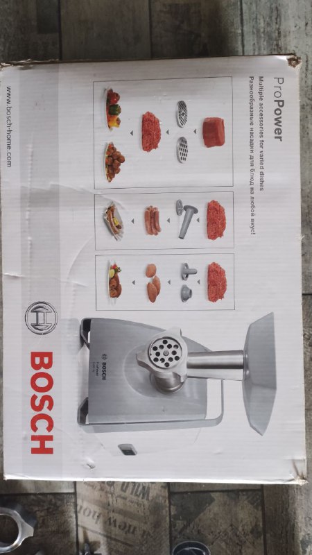 Мясорубка BOSCH mfw45020 электрическая с комплектом 4