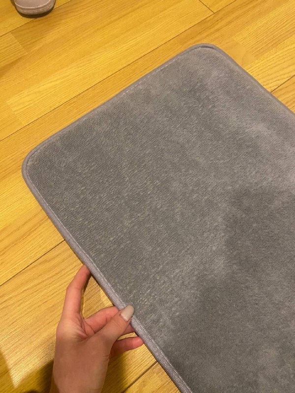 Коврики для ванной или спальни, серый и черный 4