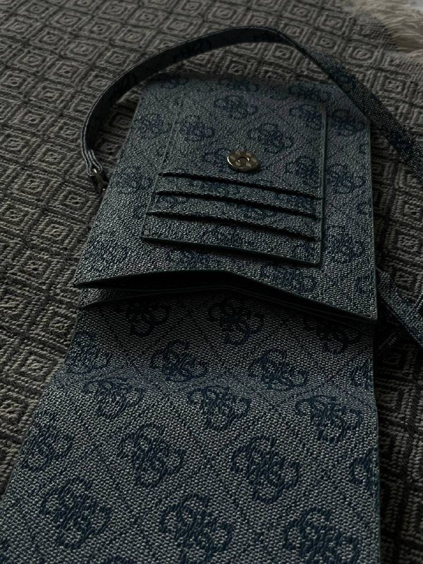 Клатч визитница сумка Guess голубого цвета 3