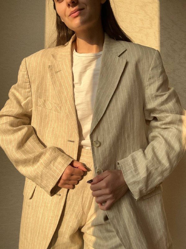 Костюм хлопковый бежевый