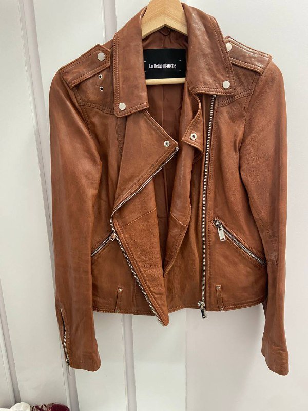 Куртка коричневая из натуральной кожи, размер 44 2