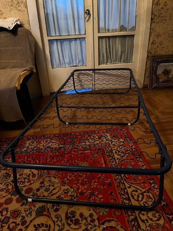 Раскладушка односпальная кровать с матрасом и наматрасником 7