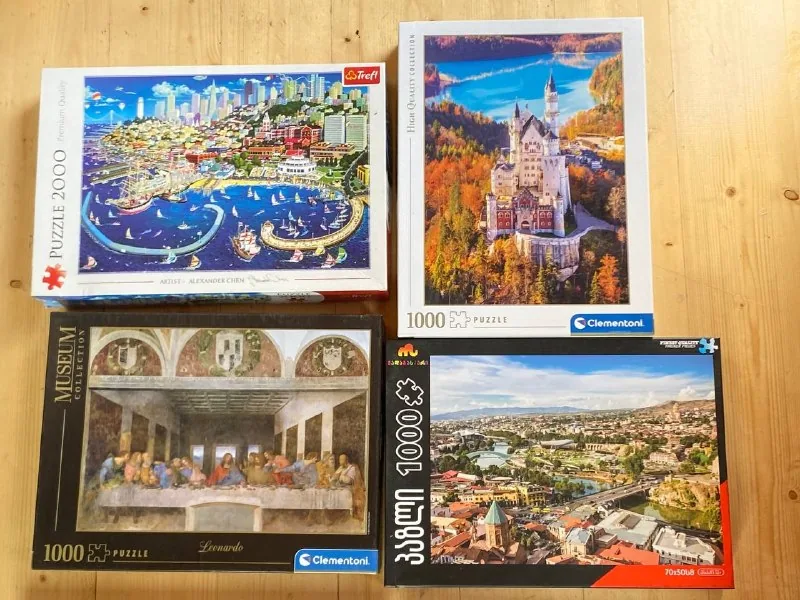 Пазлы, книги, клей для пазлов 1