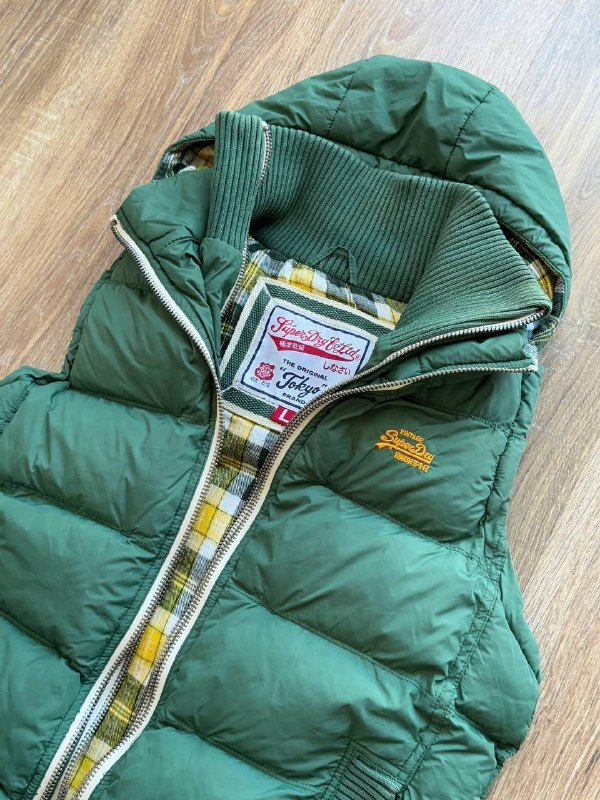 Жилетка SuperDry зелёная S-M 3