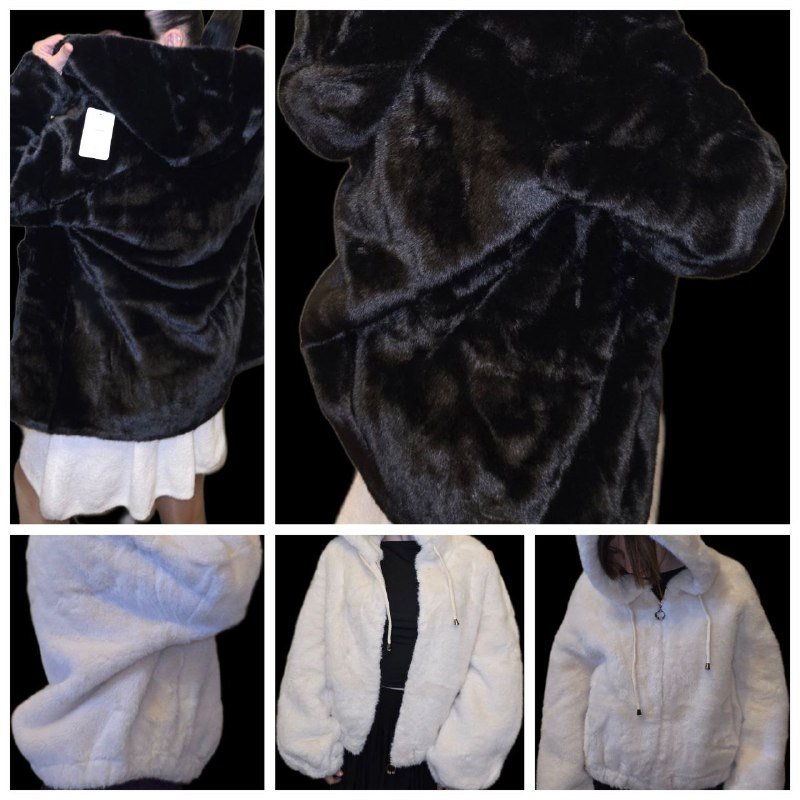 Шубы белая и черная 5