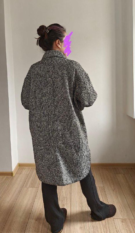 Пальто женское H&M размер S полиэстер теплое 4