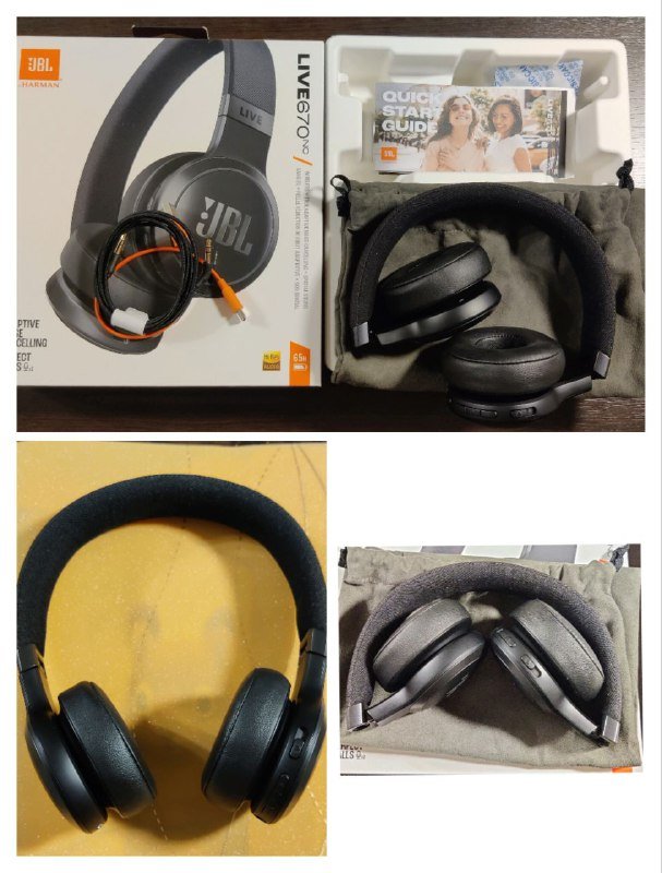 Сумка Moon bag Mao Style королевский синий, USB шнур Baseus, фен Babyliss, наушники JBL Live 670 NC 4