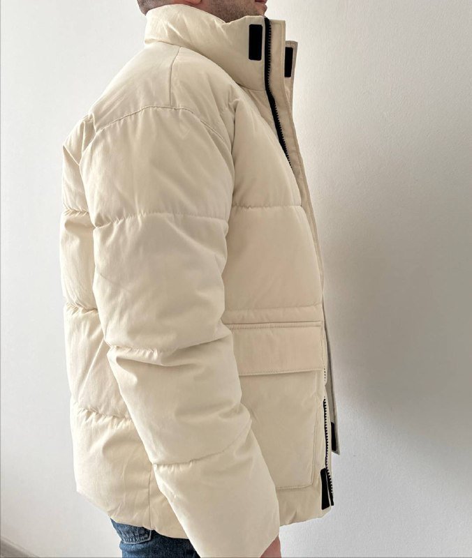 Куртка мужская Zara теплая бежевая 3