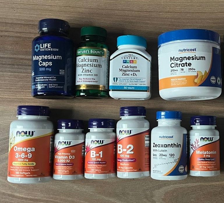 Magnesium Caps, Calcium Magnesium Zinc with Vitamin D3, Citrate Magnesium, Omega 3-6-9, Vitamin D3, B1, B2, Melatonin, Zeaxanthin Lutein