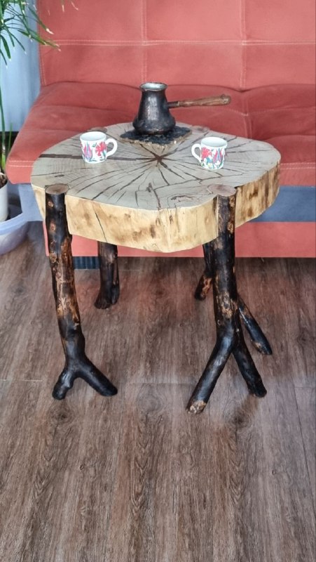Два журнальных столика handmade, 54 см в диаметре 2