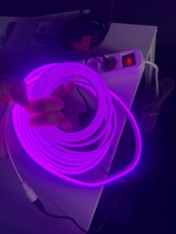 Неоновые ленты 3 метра розовый, фиолетовый, синий