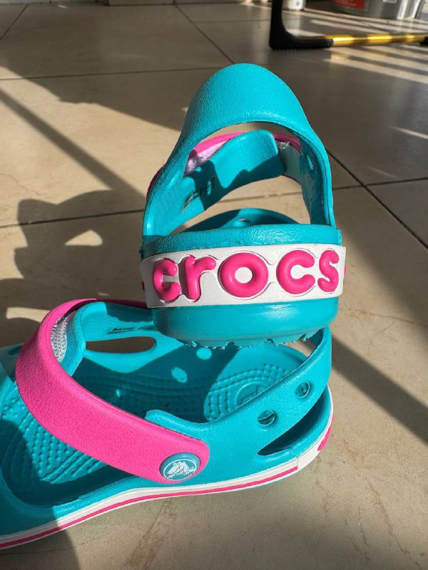 Сандалии босоножки кроксы детские голубые 26 размер 2