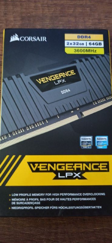 memory RAM 64gb 2x32 Corsair Vengeance DDR4 3600 MHz