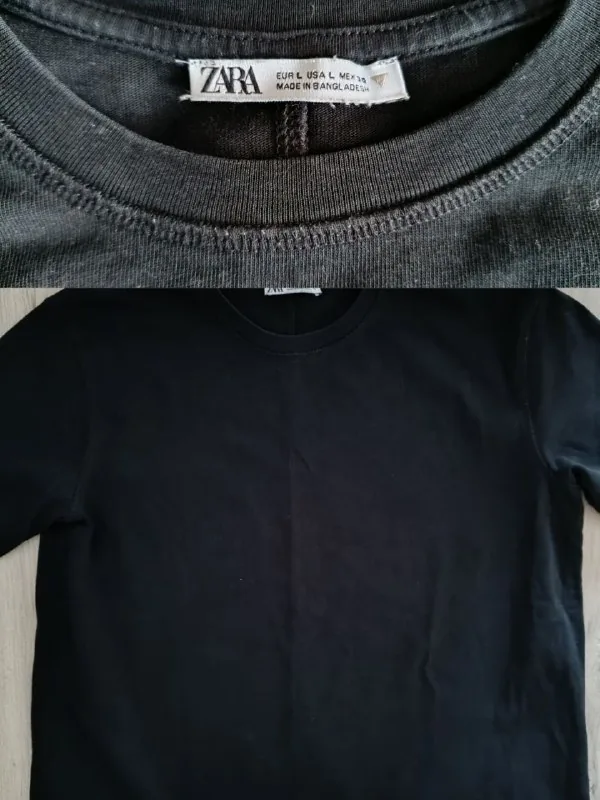 Черная футболка Zara, размер L