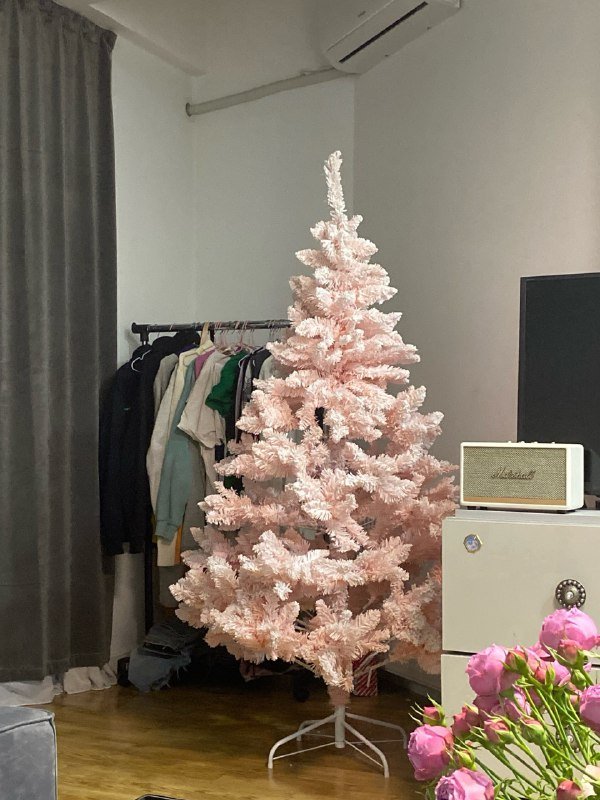 Розовая искусственная ёлка 1.5 м