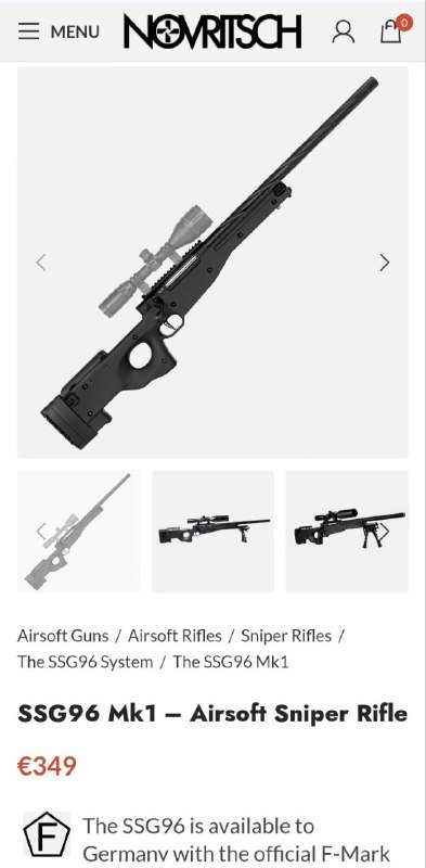 Novritsch SSG96 снайперская винтовка для airsoft