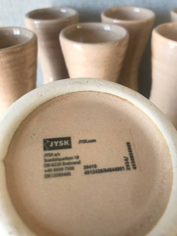Вазочки маленькие JYSK бежевые 2
