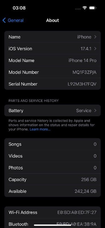 iPhone 14 Pro 256GB 4