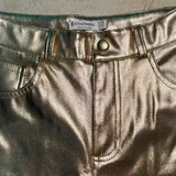 Золотые брюки Stradivarius 3