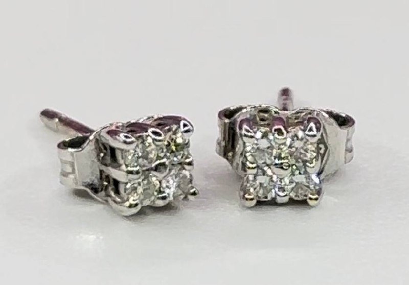 Серьги белое золото с бриллиантами 2