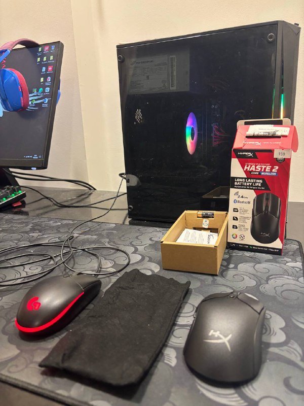 Игровые мышки Logitech G102, HyperX Pulsefire Haste 2 Core Wireless 1