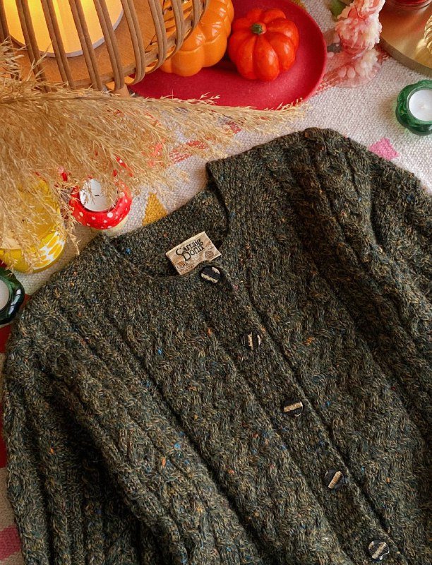 винтажный ирландский кардиган из шерсти женский размер М 3