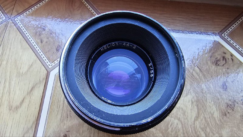 Объектив Гелиос 44-2 с переходником на Sony E-mount