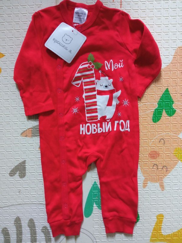 Новый с этикеткой комбинезон Новый год 62-68 2