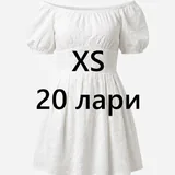 Нежное белое платье XS 2