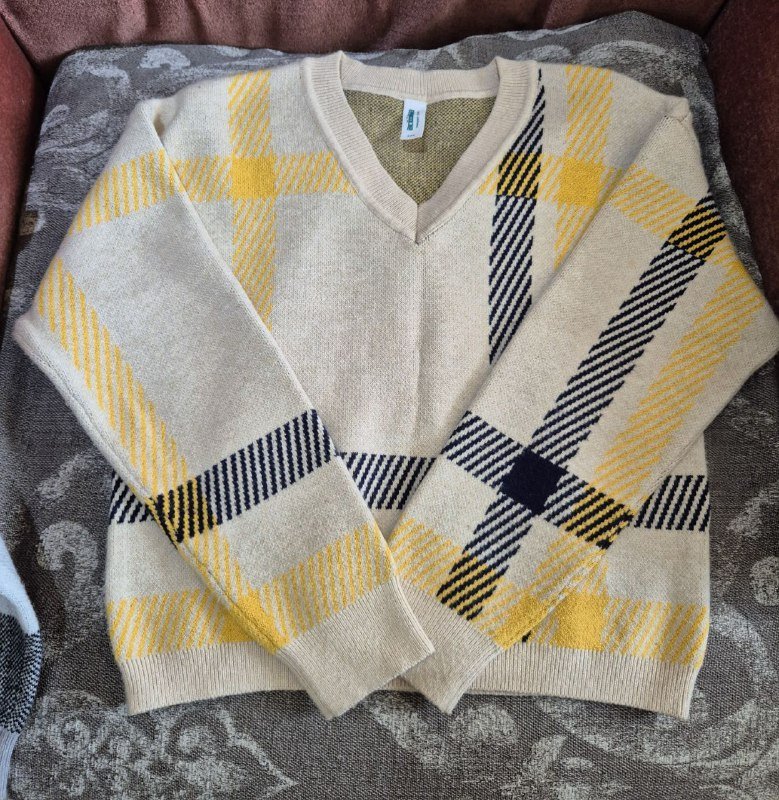 Плотный вязаный джемпер в клетку для девочки Acoola 128, 134 7