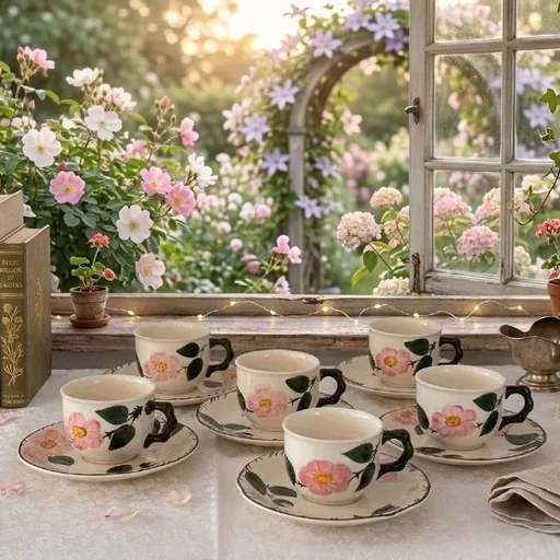 Винтажный набор чайных пар Villeroy & Boch Wild Rose