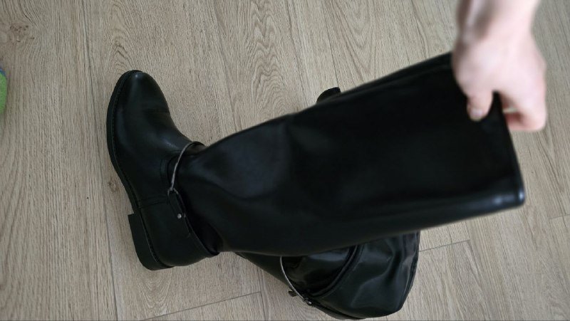 Кожаные сапоги на каблуке с мехом кролика Alba 7