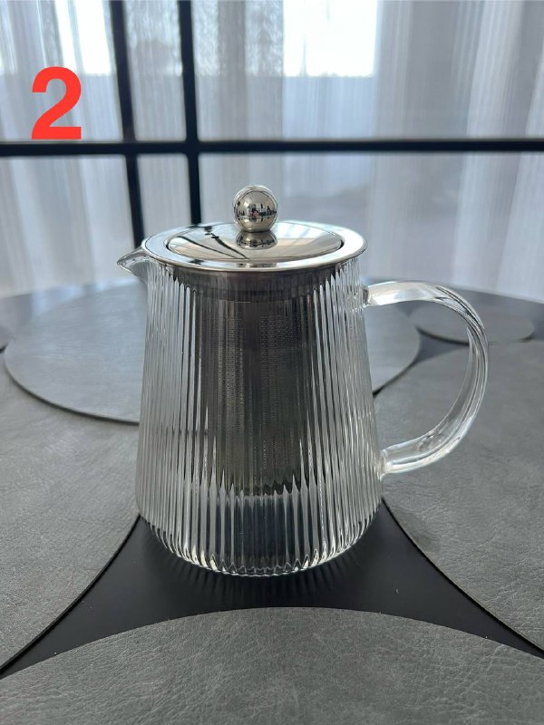 Заварочный чайник, стеклянный кувшин с крышкой, подсвечник-фонарь 2