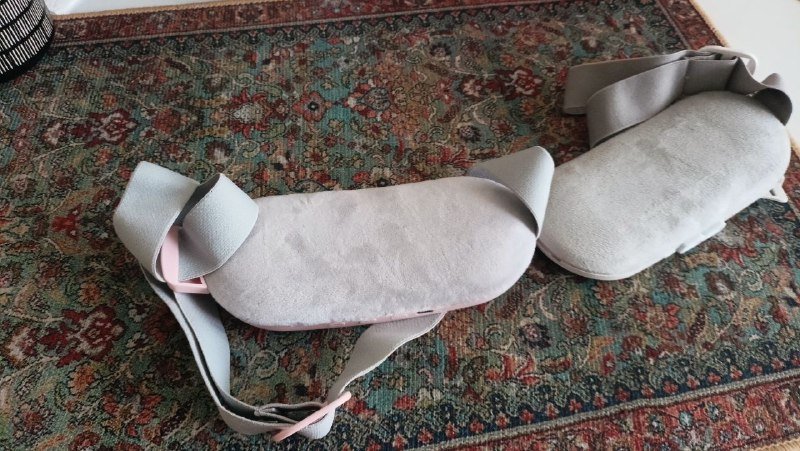 Грелка для живота на аккумуляторе белая и розовая 4