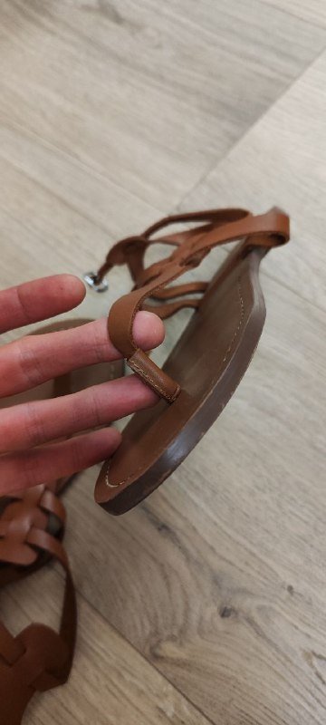 Женские кожаные босоножки Zara 38 размер 3
