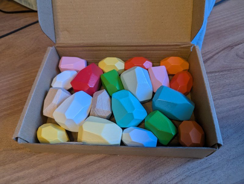 Деревянные цветные блоки для балансировки 2