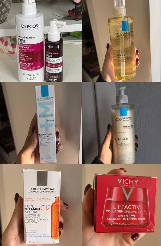 Сыворотка для роста волос, шампунь, масло для ванны, крем-гель для кожи, сыворотка Vitamin C10, ночной крем Liftactiv Collagen