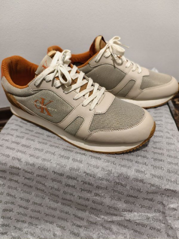 Мужские бежевые кроссовки RETRO RUNNER LOW Calvin Klein 5