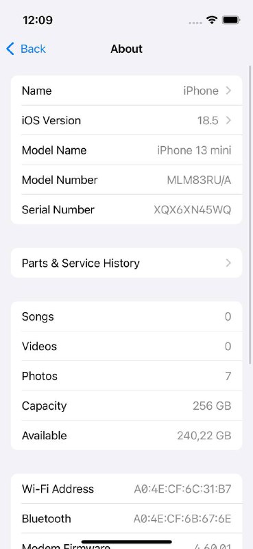 iPhone 13 mini 256GB синий 8