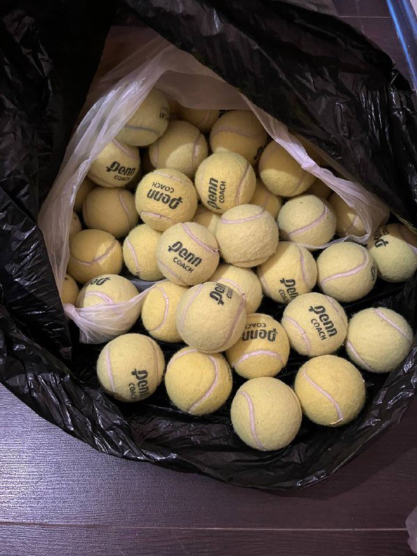 Теннисные мячи, 150-180 шт