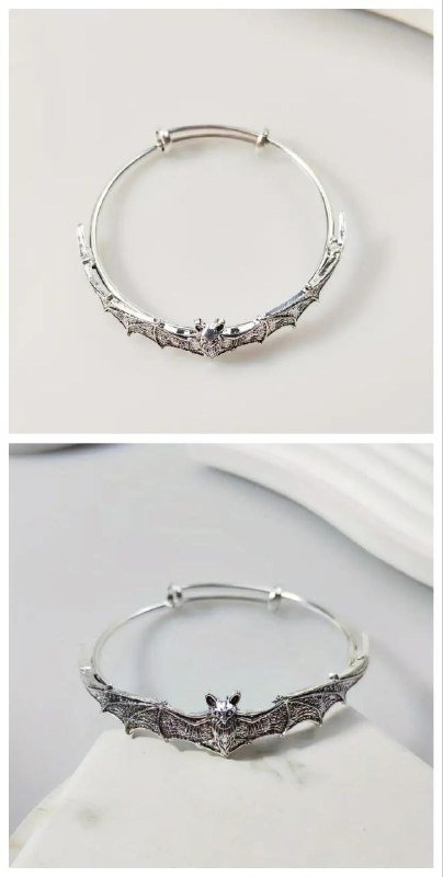 Кольцо и браслет с дизайном летучей мыши 2